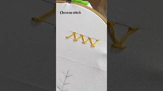 Chevron Stitch Tutorial for Beginners. #embroidery #embroideryforbeginners #shorts