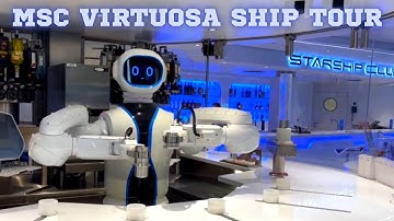 MSC VIRTUOSA - The robot bartender makes drinks for you! STARSHIP CLUB