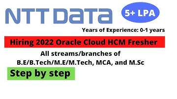 NTT DATA off campus drive 2022 batch | NTT DATA Hiring 2022 | NTT DATA jobs 2022 | #NTT DATA | #job