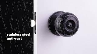 Probrico matte black door knobs