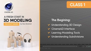 Cinema4D Class 1 | 3D MODELING FOR BEGINNERS | Intro, Interface, Modeling Tools and Subdivisions.