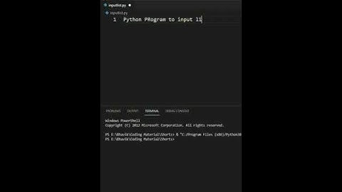 Python Program to Input List from User | #shorts