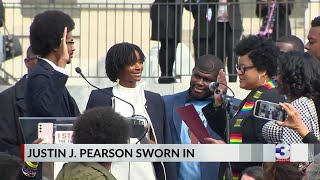 Justin J. Pearson sworn in at Capitol one week after expulsion