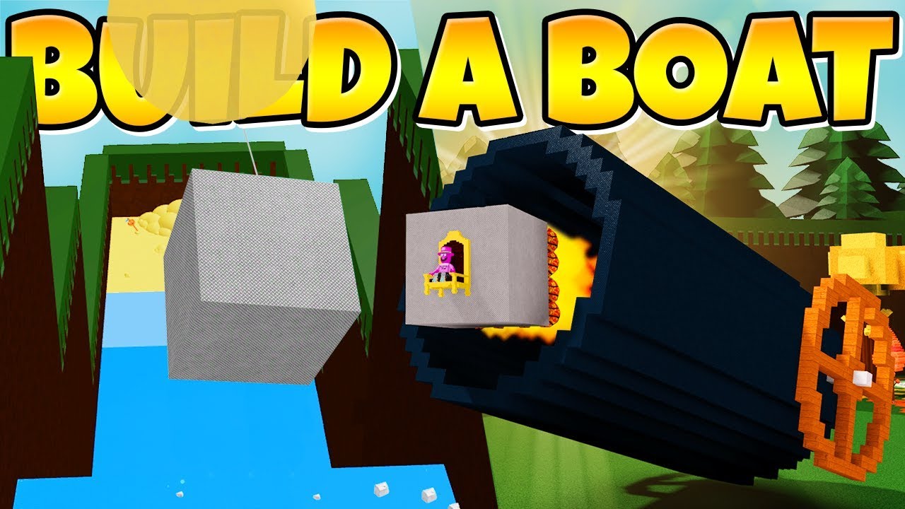 Build A Boat Cannon To The End Super Op Youtube - how to fire large cannon build a boat roblox
