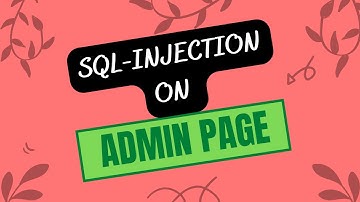Sql-injection on admin page and bypass