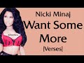 Nicki minaj  want some more verses  lyrics my name barbie bitch cash money 6 albums  tiktok