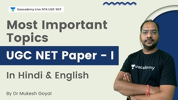 Most Important Topics UGC NTA NET Paper - I | MCQs Practice With Dr Mukesh Goyal