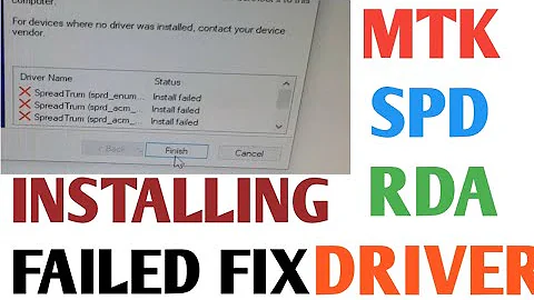 How To Install Mobile Driver | MTK Driver SPD Driver Install Failed Fix | Window 10