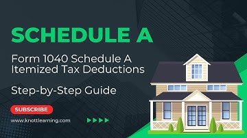 Form 1040 Schedule A - Itemized Tax Deductions