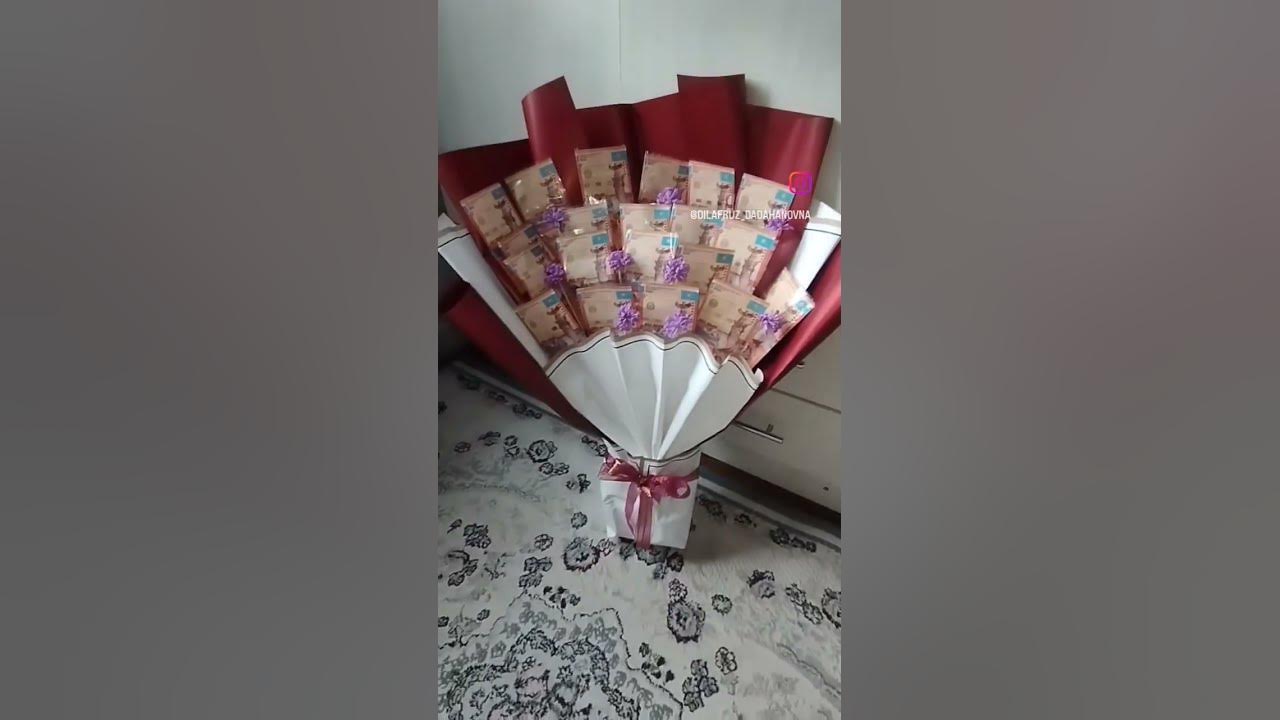 Букет из денег/ Ақшадан букет #diy #қолөнер #своимируками - YouTube