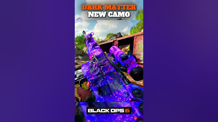 BLACK OPS 6 : How to Get Dark Matter Mastery Camo