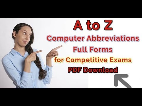 A To Z Full Form Pdf