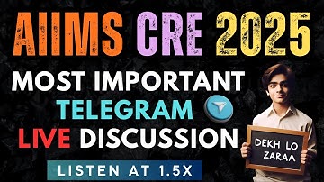 AIIMS CRE 2025 Live Discussion For Skill Test | Watch at 1.5x | Most important video for AIIMS CRE