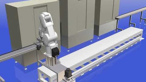 Robot mitsubishi hỗ trợ máy cnc