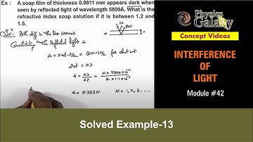 Class 12 Physics | Nature of Light and Interference | #42 Solved Example-13 | For JEE & NEET