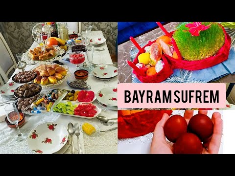 🔥BAYRAM SUFRESİ HAZİRLADİM /QONAQLİQ/PAYLARİM /BİZDE BAYRAM ADETLERİ🔥✨#vlog #kitchen #novruz #bayram