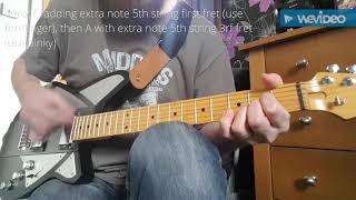 how to play nearly lost you by screaming trees on guitar in about 1 minute