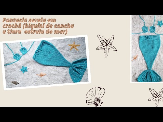 Fantasia de Sereia de Crochê, Roupa Infantil para Bebê Nunca Usado  79753028