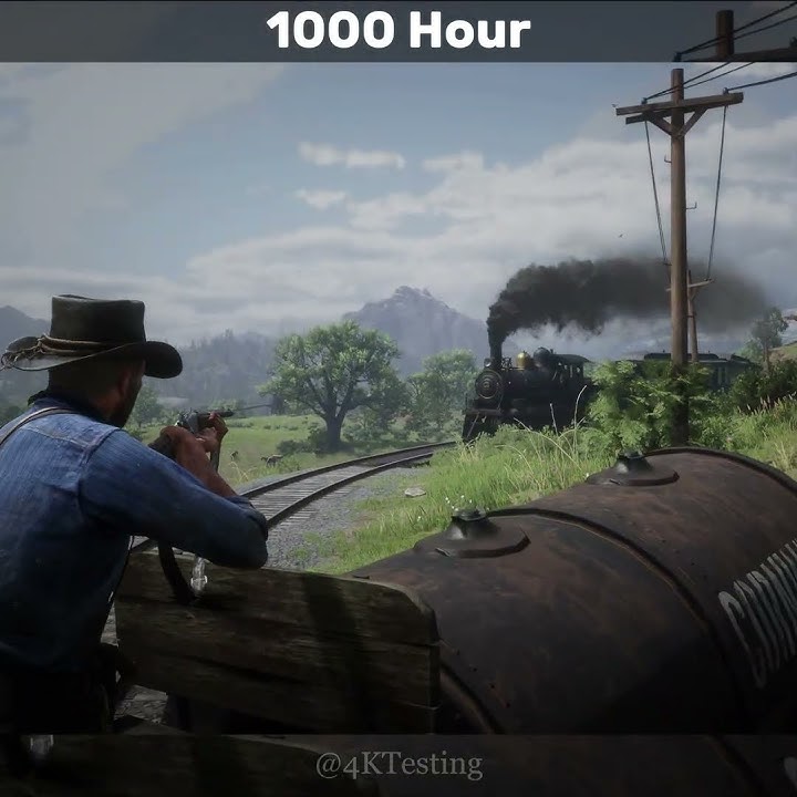 1 hour vs 1000  hours of gameplay RDR2 #1
