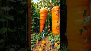 Giant Carrots Farming 😱🥕 | Unreal AI World #Shorts