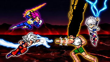 Vegeta DBS OP (all form) & Goku DBS V3.5 OP (all form) VS Gon TP OP & Killua OP in Jump Force Mugen