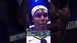 Teaira McCowan halftime sideline interview