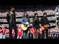 Infinity Song performs the National Anthem at the Melbourne Game