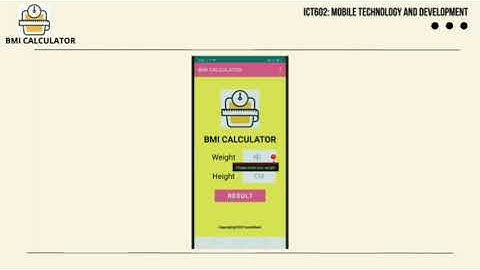 BMI Calculator Application Individual Assignment By Nur Izzah (ICT602)