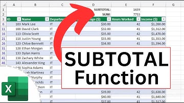 Using the Excel SUBTOTAL Function