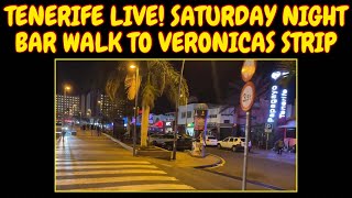 TENERIFE - LIVE SATURDAY NIGHT WALK TO A STORMY VERONICAS STRIP #tenerife #live 