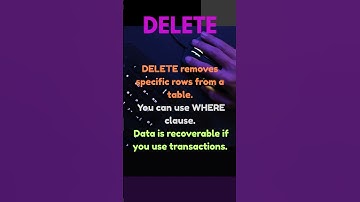 DELETE vs TRUNCATE vs DROP in SQL – Explained in 60 Seconds!