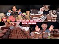 ASMR: Eating Ice cream challenge 😍 lots of choco bar orio cake kitkat chocolate Nutella Mukbang😋