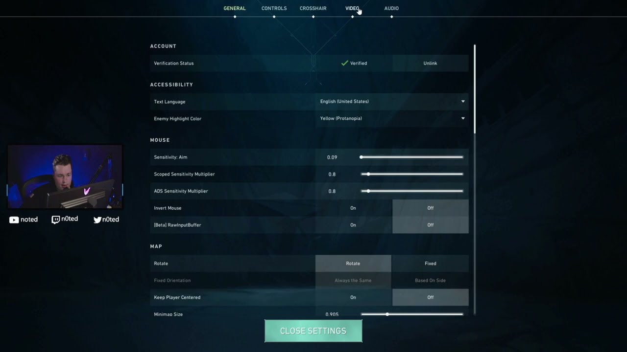 N0ted Valorant Settings YouTube N0ted Valorant Settings YouTube