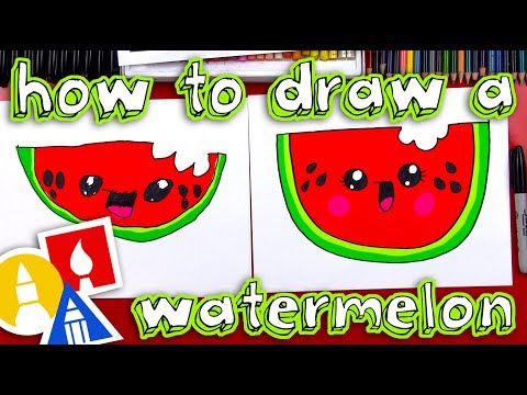 How To Draw A Cartoon Watermelon