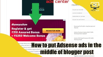 How to put Adsense ads in the middle of blogger post