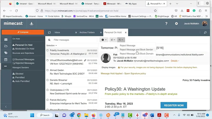 Mimecast User Training Video