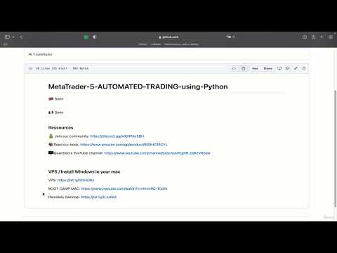 002 Mac User only [01 - Introduction] | MetaTrader 5 automated trading using Python TUTORIAL