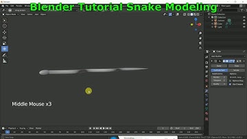 Blender Tutorial, Snake Modeling, Eevee Snake Tutorial, How to Model a Snake