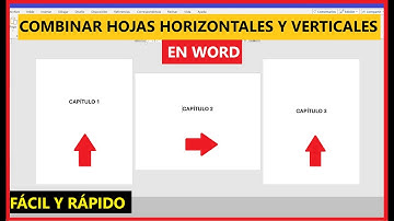 ✔✔Cómo COMBINAR hojas HORIZONTALES y VERTICALES en un mismo trabajo en WORD👨‍🏫