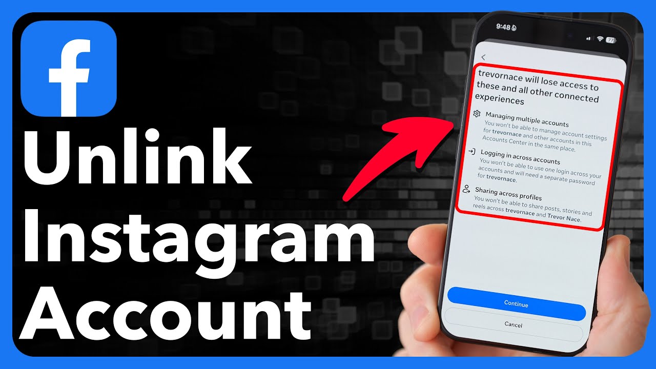 How To Unlink Instagram From Facebook Account - YouTube