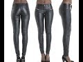Womens high waisted leather shorts - Womens