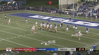 Back and forth battle on the gridiron, Mooney trails by 2 in third quarter