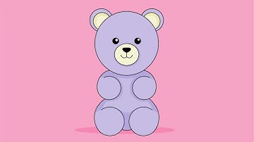 How to draw Teddy bear in MS Paint