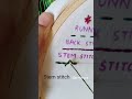 stem stitch 🪡 basic stitching embroidery for beginners #embroidery #handembroidery #art #stemstitch
