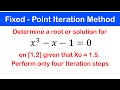 09a  fixed point iteration method intro example 1