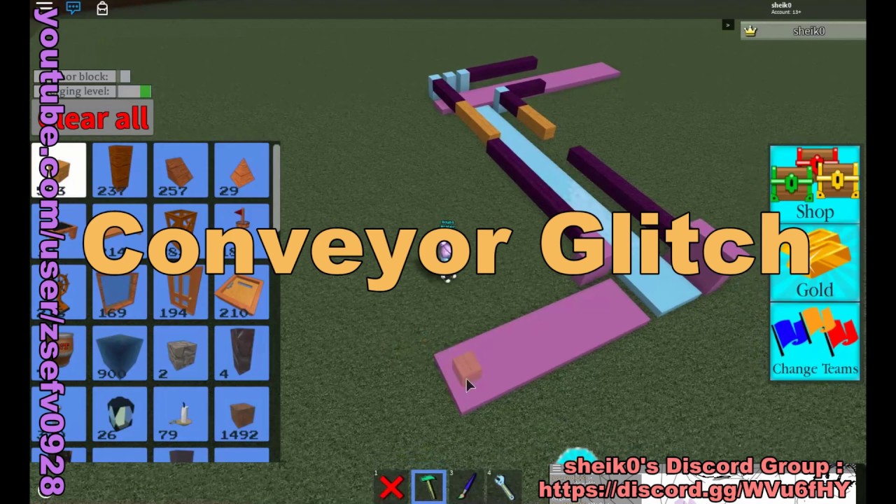 build a boat for treasure conveyor glitch tutorial