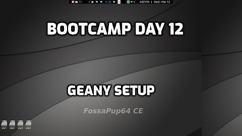 bootcamp day 12: geany setup