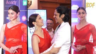 Alia Bhatt In Red Saree At News 18 Reel Awards 2019 Moeen Bhai Gully Boy
