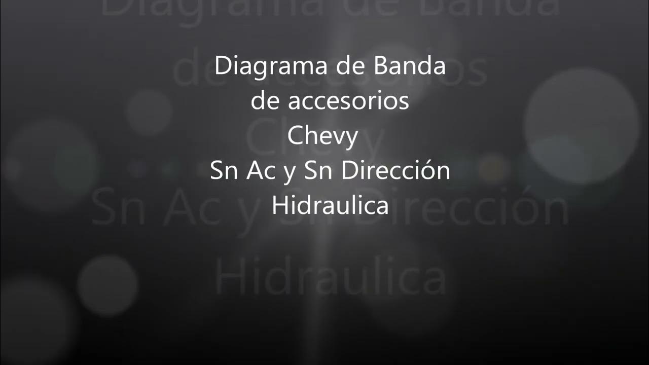 Diagrama banda de accesorios del Chevy sin AC sin Dirección hidraulica