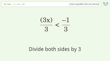 Solving Linear Inequalities: -1 is Greater Than 5x-2x